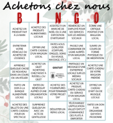 Carte Bingo Achetez local