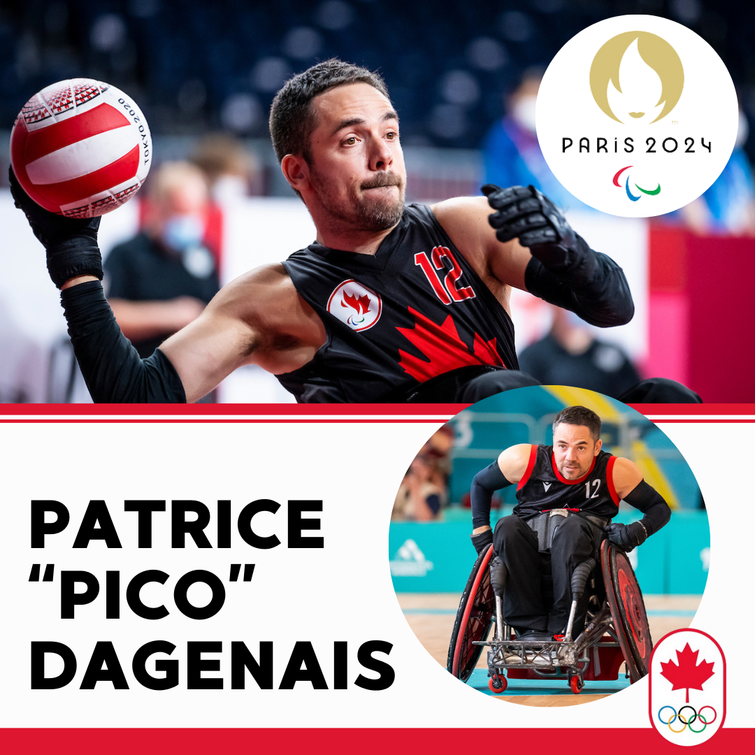 Image of Patrice Dagenais playing wheelchair rugby
