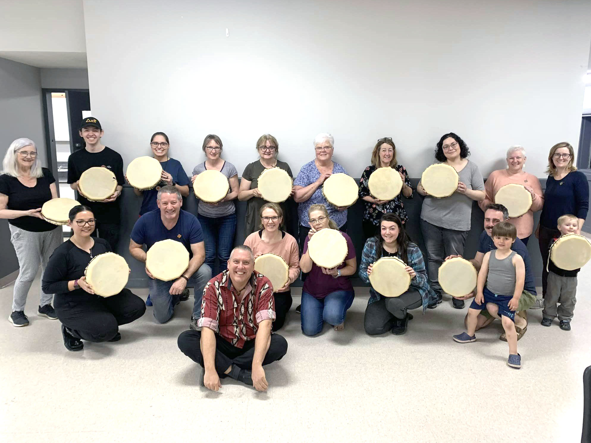Group of people with their drums