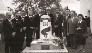 Unveiling of the original borne with political representatives of Embrun and delegations from France