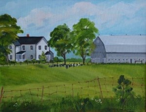 Carscadden Farm on Wade Road painted by Shirley VanDusen 