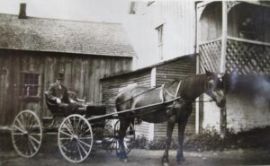 Robert Young on a Carriage Behind a Horse