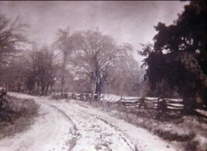 Vieille photo de 1909 du chemin Forced
