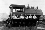 une locomotive à vapeur à selle