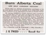 Newspaper Ad for Coal