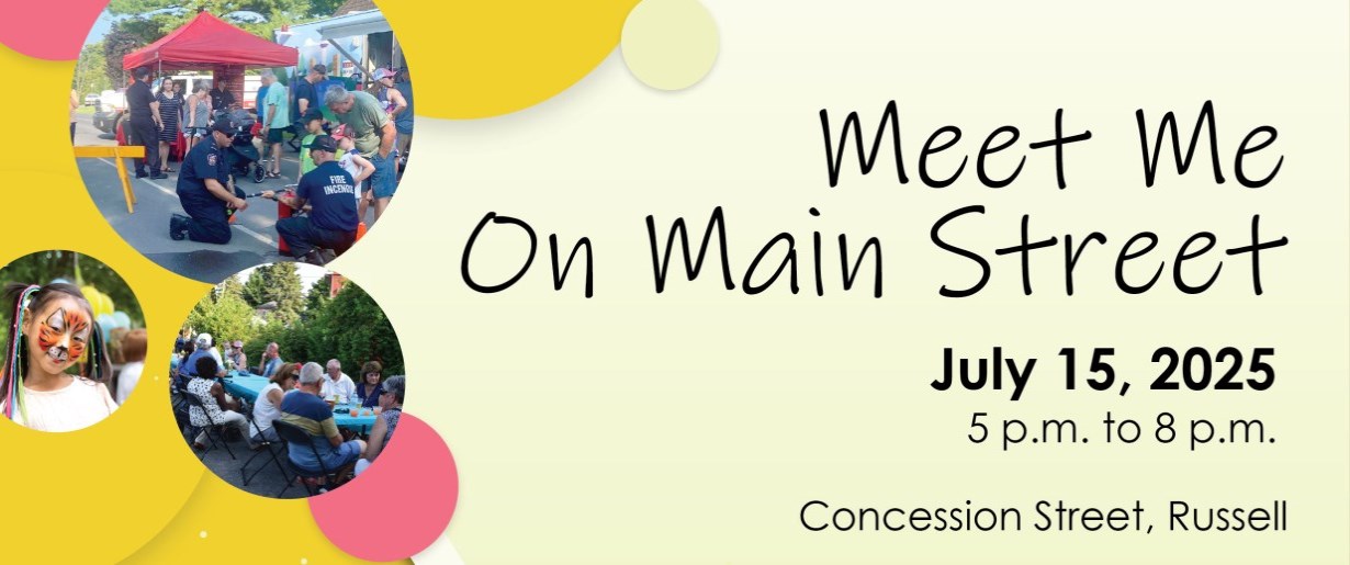 Banner with text "Meet Me on Main Street"