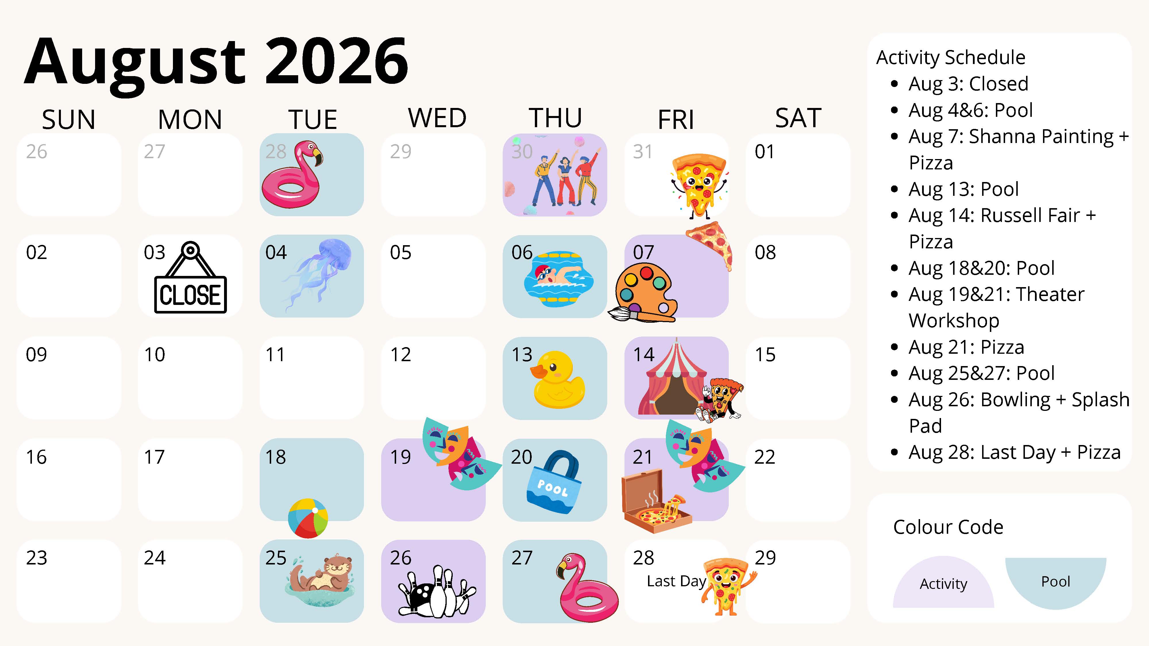 August Programming