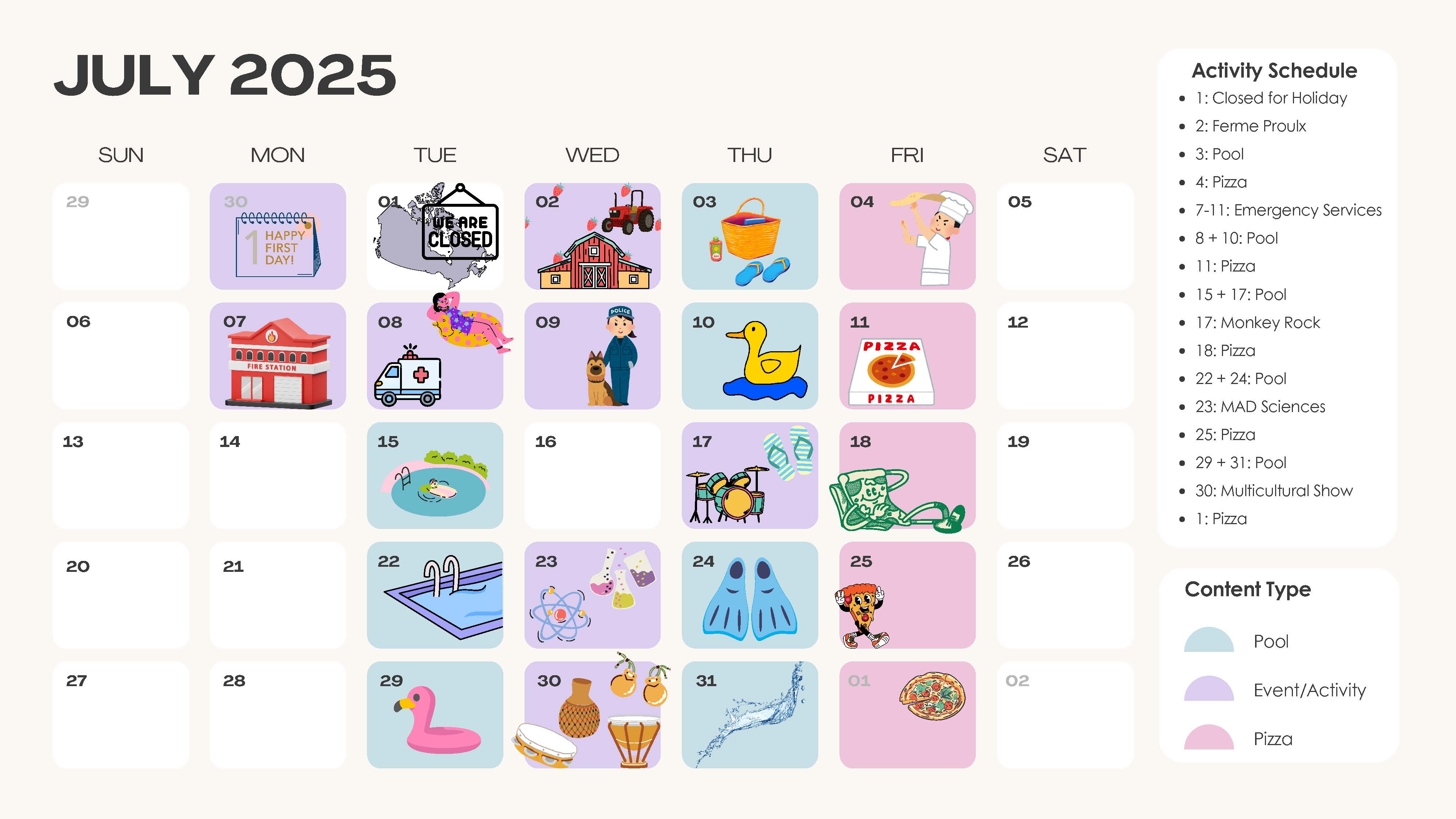 July Programming