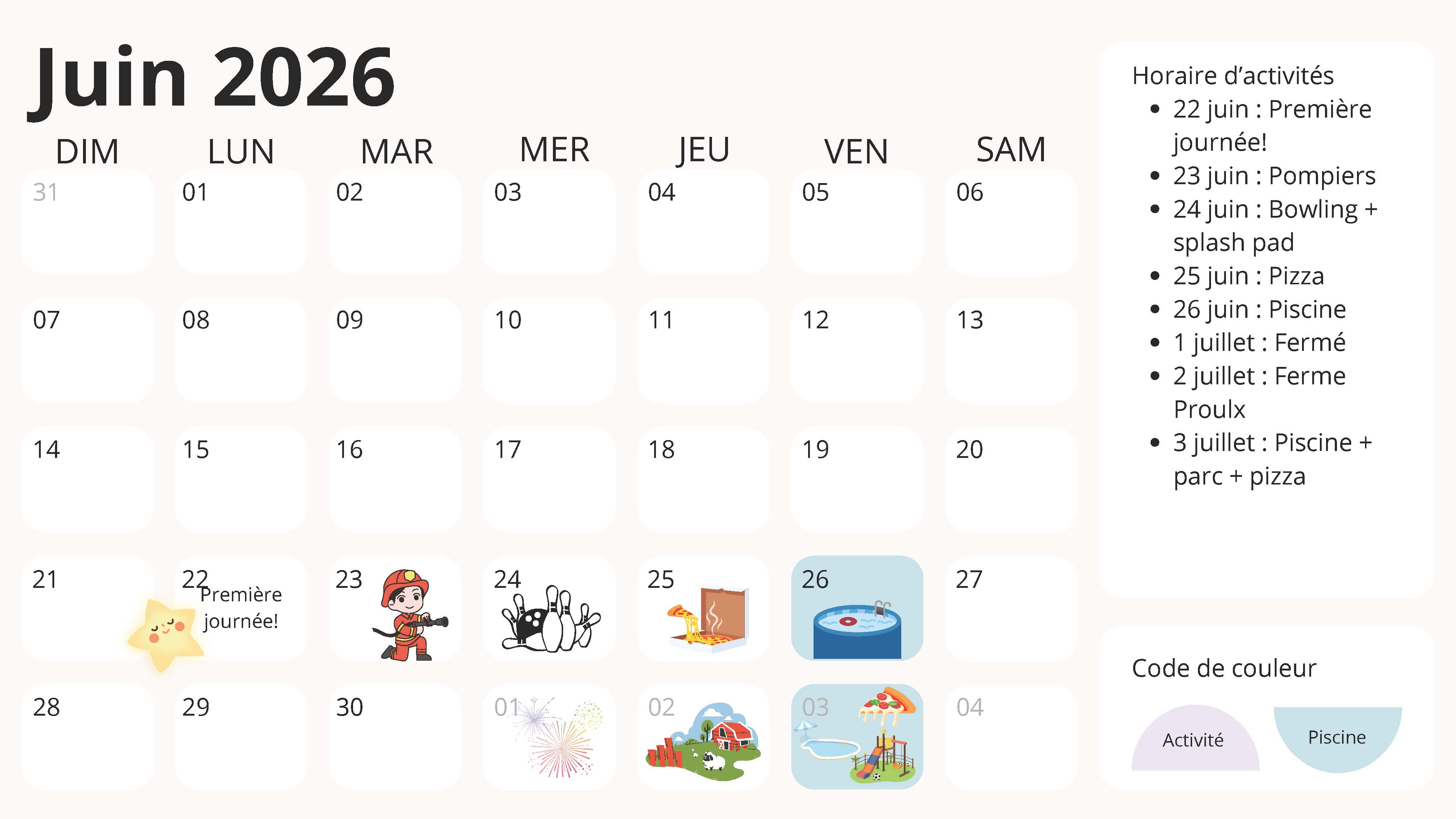 Programmation de juin Programmation de juin