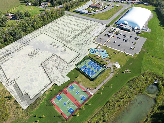 Aerial photo of future site