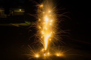 Consumer fireworks spark