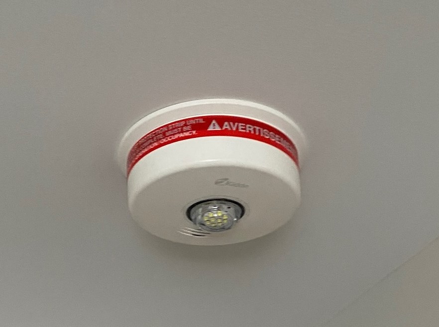 Smoke Alarm with tape