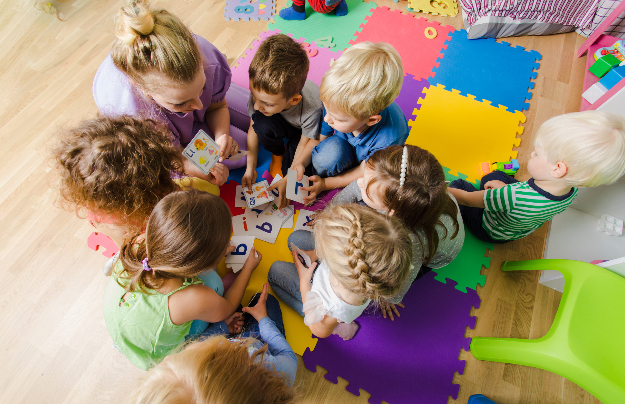 Enfants à la garderie