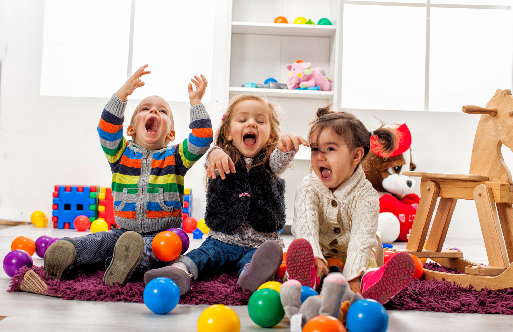 kids playing at table