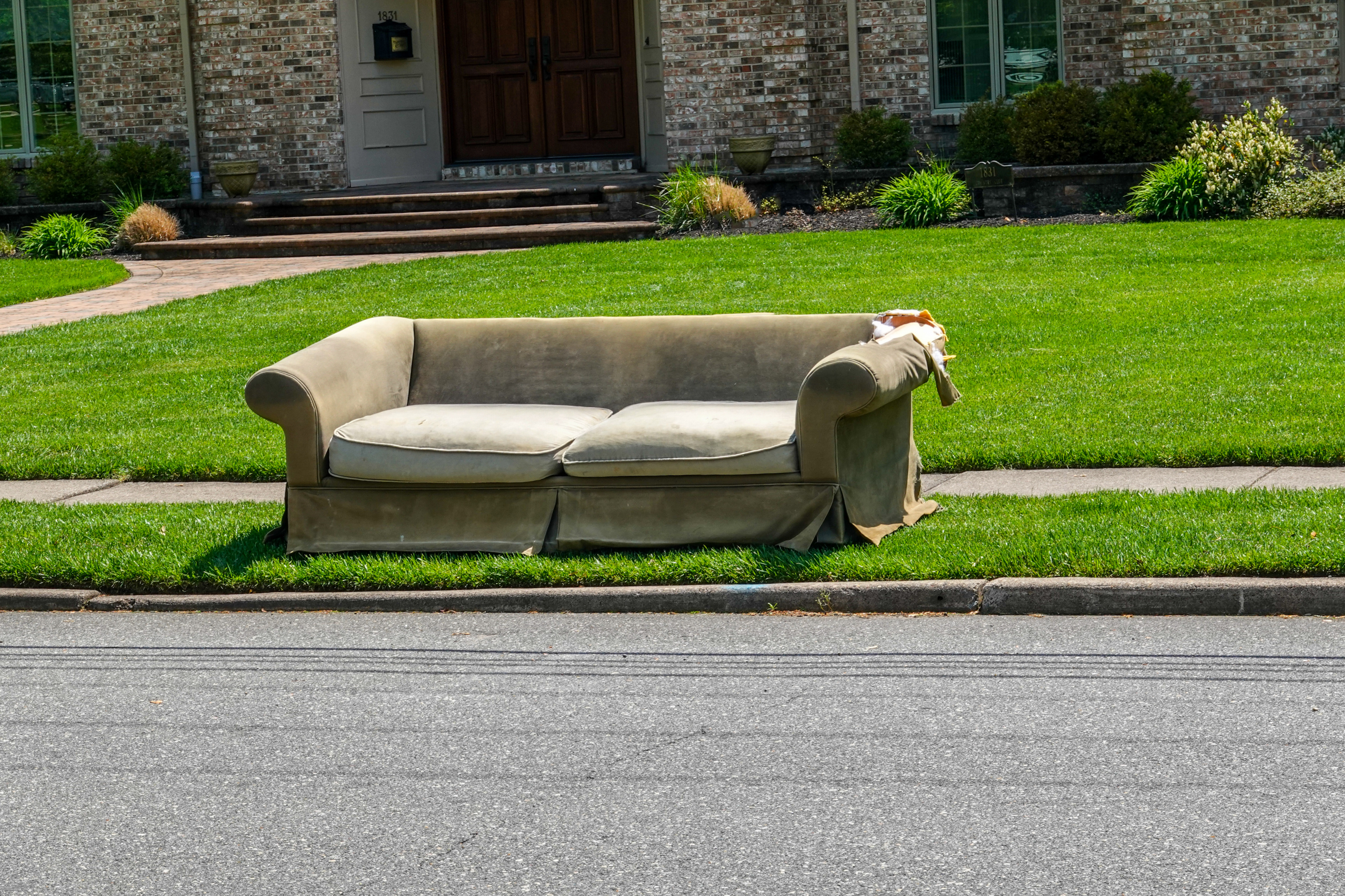 Couch at curbside