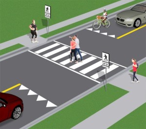 Illustration of Type D Pedestrian Crossover