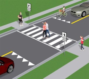 Illustration of Type D Pedestrian Crossover
