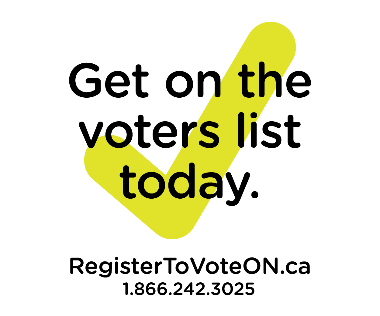 Get on the voter list Get on the voter list